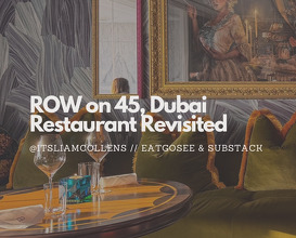 Dinner at Row on 45 Dubai
