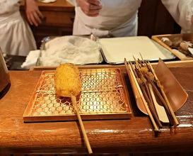 Dinner at Kushi Katsu A-bon (串かつ あーぼん)