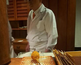 Dinner at Kushi Katsu A-bon (串かつ あーぼん)