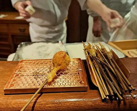 Dinner at Kushi Katsu A-bon (串かつ あーぼん)