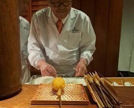 Dinner at Kushi Katsu A-bon (串かつ あーぼん)