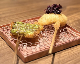 Dinner at kushikatsu daibon (串かつ だいぼん)
