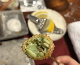 Dinner at kushikatsu daibon (串かつ だいぼん)