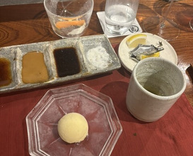 Dinner at kushikatsu daibon (串かつ だいぼん)