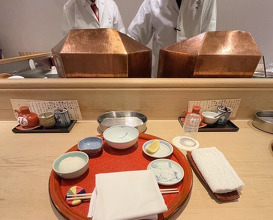 Dinner at Tempura Fukamachi (てんぷら 深町)