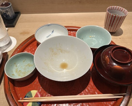 Dinner at Tempura Fukamachi (てんぷら 深町)