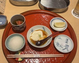 Dinner at Tempura Fukamachi (てんぷら 深町)