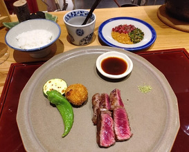 Dinner at Niku Ryori Fukunaga (肉料理ふくなが)