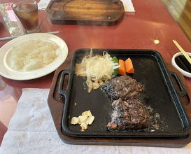 Dinner at Sumiyaki Hamburger Steak Gyusen (炭焼ハンバーグ 牛船)