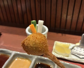 Dinner at Kushi Katsu A-bon (串かつ あーぼん)