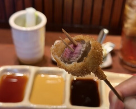 Dinner at Kushi Katsu A-bon (串かつ あーぼん)