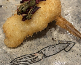 Dinner at kushikatsu daibon (串かつ だいぼん)