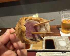 Dinner at kushikatsu daibon (串かつ だいぼん)
