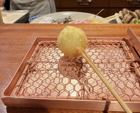 Dinner at kushikatsu daibon (串かつ だいぼん)