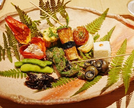 Dinner at Shorenin Monzeki Mae Tsukioka (青蓮院門跡前 月おか)