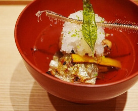 Dinner at Shorenin Monzeki Mae Tsukioka (青蓮院門跡前 月おか)