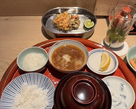 Dinner at Tempura Fukamachi (てんぷら 深町)