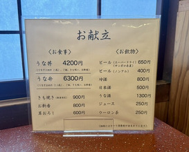 Dinner at Unagi no Matsu Ka (うなぎのまつ嘉)